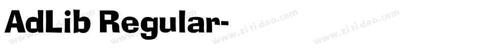 AdLib Regular字体转换